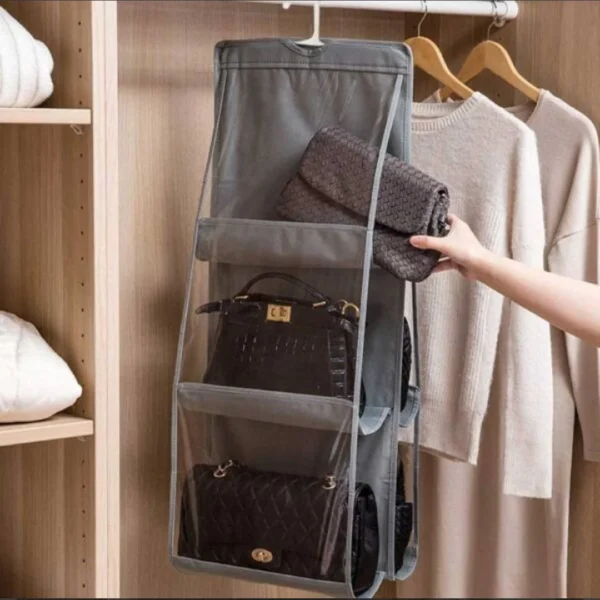 6 Pockets Double-Sided Handbags Purses Organizer