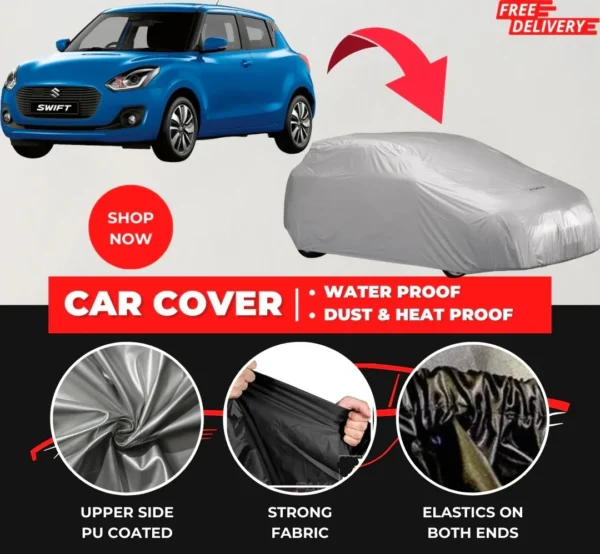 Suzuki Swift 2022-2023 Car Top Cover - Waterproof & Dustproof Silver Spray Coated