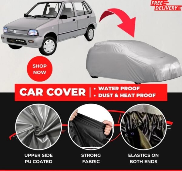 Suzuki Mehran 1988-2019 Car Top Cover - Waterproof & Dustproof Silver Spray Coated